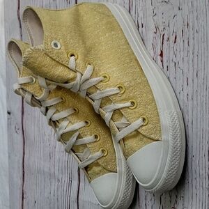 CONVERSE ALL STARS ButterYellow High-Top Sneakers Women's Size 7